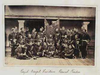 Members of the 101st Regiment of Foot (Royal Bengal Fusiliers) at Rawalpindi