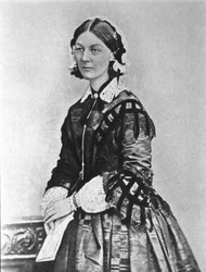 Portrait of Florence Nightingale (1820 - 1910). 19th century photograph.