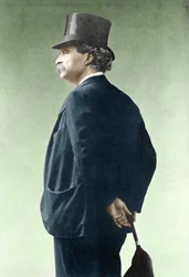 Portrait of Mark Twain (1835-1910).