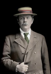 Portrait of Sir Arthur Conan Doyle (1859-1930), English writer, creator of the character of Sherlock Holmes.
