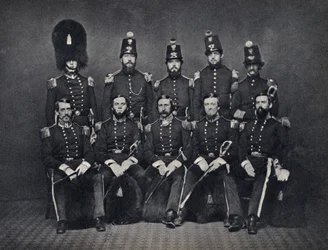 Portrait of the Officers of the Belgian National Guard