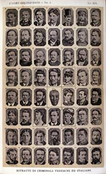Portraits of German and Italian criminals. Album of photographs gathered by Cesare Lombroso (1835-1909), Italian criminologist: 