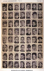 Portraits of criminal women. Album of photographs gathered by Cesare Lombroso (1835-1909), Italian criminologist: 