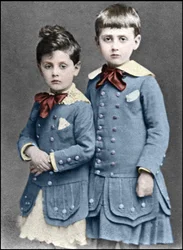 Robert and Marcel Proust as children in 1877