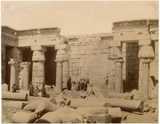 Second Courtyard of Mortuary Temple of Ramesses III, North Side, Medinet Habu, Egypt