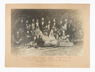The Amateur Company for the Play The Frozen Deep, Including Charles Dickens, in the Garden of Albert Smith