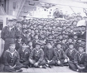 The crew of the Asama, illustration from 