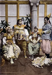 Tunisian Woman. Ancient Costumes. 19th Century Photography