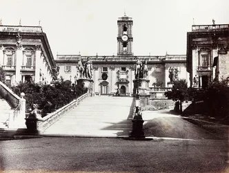 View of Campidoglio with the Palazzo Senatorio, Rome