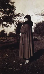Vintage photograph of a French woman in hat and coat, c.1920