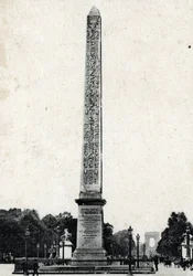 View of the Luxor Obelisk settled on Place de la Concorde in 1836