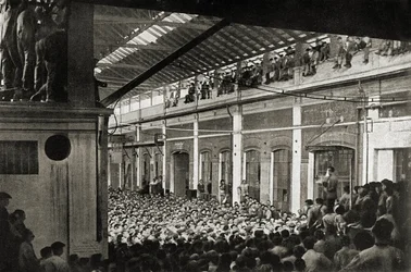Workers Assembled in a Factory in Turin During Biennio Rosso in 1920, History of the Workers