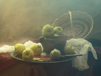 Rustic Quince Still Life