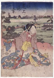 Onoe Baiko in the Role of the Shinzo Takao