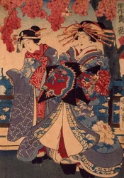 Two Women in a Flower Garden