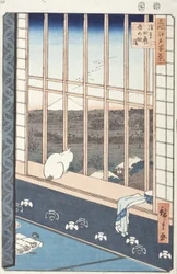 Asakusa Rice Fields and Festival of Torinomachi from the Series One Hundred Famous Views of Edo, 1857