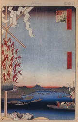 Asakusa River, Miyato River, Great Riverbank One Hundred Famous Views of Edo, 1856-1858