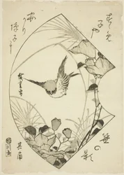 Autumn Flower and Sparrow