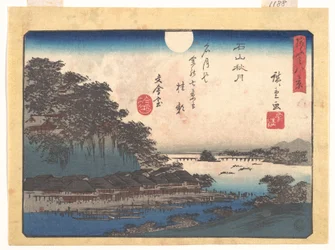 Autumn Moon at Ishiyama, from the series Eight Views of Ōmi (Ōmi hakkei)