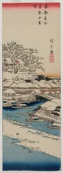 Clear Weather after Snow at Matsuchiyama, from the series Famous Places in the Eastern Capital