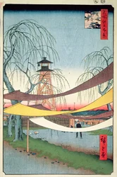 Hatsune Riding Grounds, Bakuro-cho, No.6 from One Hundred Views of Edo, 1857