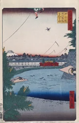 Hibiya and Soto-Sakurada from Yamashita-cho, One Hundred Famous Views of Edo, 1856-1858