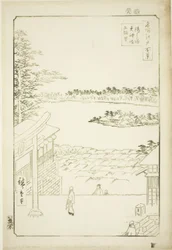 Hilltop View from Yushima Tenjin Shrine, from the series "One Hundred Famous Views of Edo"