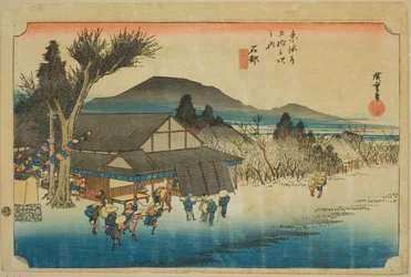 Ishibe: Megawa Village, from the series "Fifty-three Stations of the Tokaido"