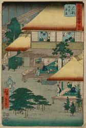 Ishibe, from the series Fifty-Three Stations of the Tokaido