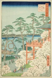 Kiyomizu Hall and Shinobazu Pond at Ueno, No.11 from the series 