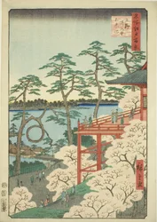 Kiyomizu Hall and Shinobazu Pond at Ueno, from the series 