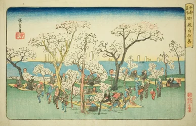 Merrymaking at Goten Hill, from the series "Famous Places in Edo"
