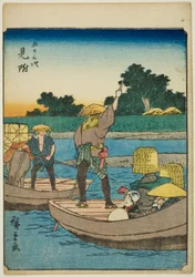 Mitsuke, from the series "Fifty-three Stations [of the Tokaido]," also known as the Figure Tokaido