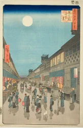 Night View of Saruwaka-machi, from the series 