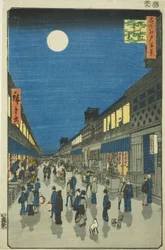 Night View of Saruwaka-machi, from the series 