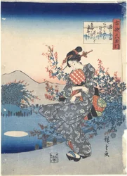 Noji in Ōmi Province, from the series Six Jewel Rivers in Old Poems