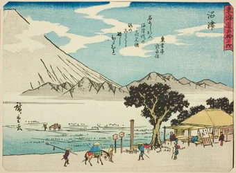 Numazu, from the series "Fifty-three Stations of the Tokaido," also known as the Tokaido with Poem