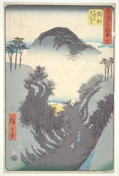 Okabe, Narrow Ivy Path at Mount Utsu, Twenty-second from the series Famous Sights of the Fifty-three Stations