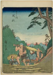 Okabe, from the series "Fifty-three Stations [of the Tokaido]," also known as the Figure Tokaido