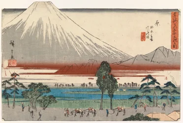 River Landscape at the Bottom of Mount Fuji