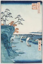 Tone River at Konodai, Plate 95 from the series: One Hundred Famous Views of Edo