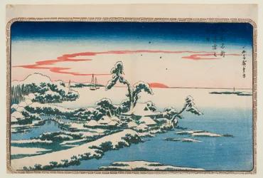 Snow on New Year’s Day at Susaki, from the series “Famous Places in the Eastern Capital”