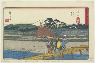 Suruga Bank of O_i River at Shimada, 1841-1842