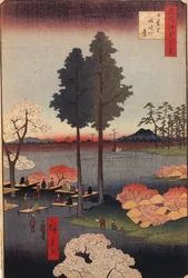 Suwa Bluff in Nippori One Hundred Famous Views of Edo, 1856-1858