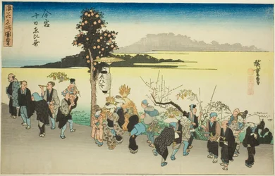 The Ebisu Festival on the Tenth Day of the First Month at Imamiya, from the series 