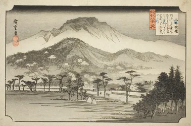 The Evening Bell at Miidera, from the series "Eight Views in Omi Province"