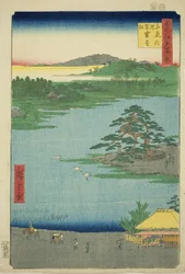 The Robe-hanging Pine at Senzoku Pond, from the series "One Hundred Famous Views of Edo"