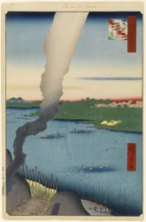 Tile Kilns and Hashiba Ferry, Sumida River, No.37 from One Hundred Famous Views of Edo