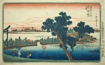 View of the Lotus Pond at Shinobugaoka, from the series "Famous Views of the Eastern Capital"