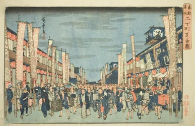View of the Theaters in Nichomachi, from the series "Famous Places in the Eastern Capital"